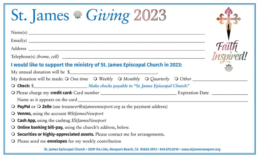 2023 St. James Pledge Card (preview)