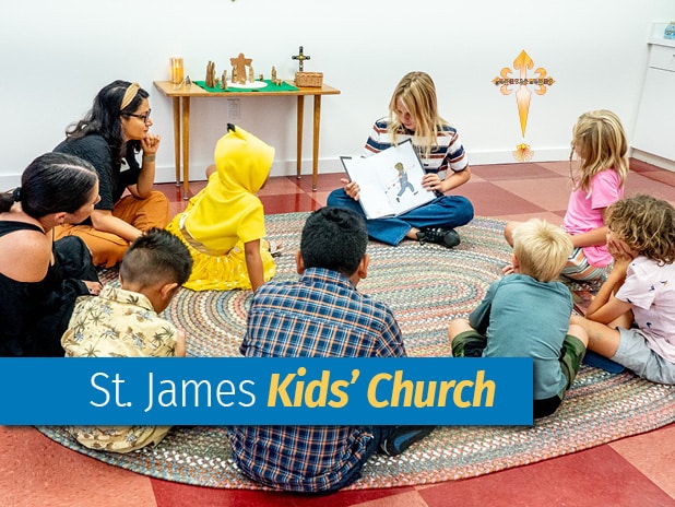 St. James Kids’ Church (with photo of Kids’ Church class)