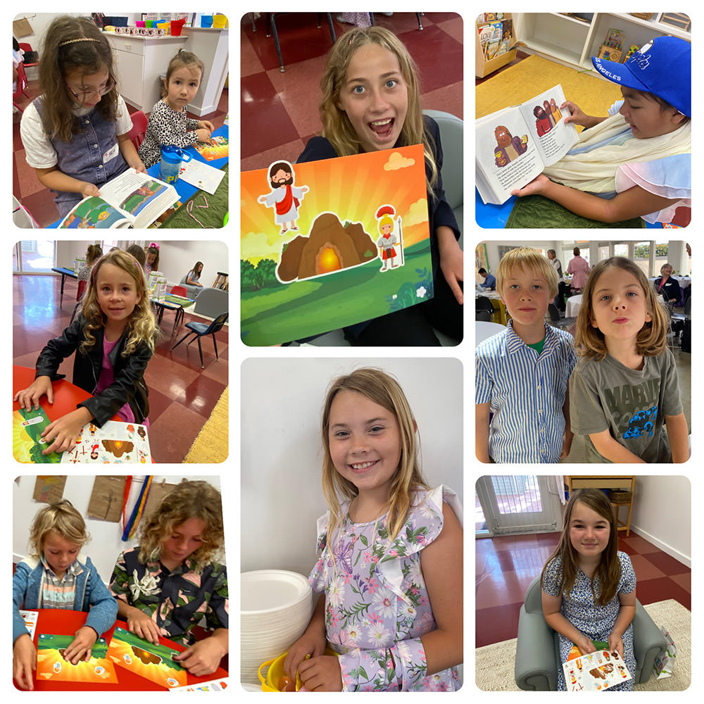 St. James the Great Kids’ Church collage for May, 2025