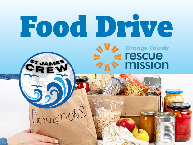Food Drive for OC Rescue Mission this month (July 2025)