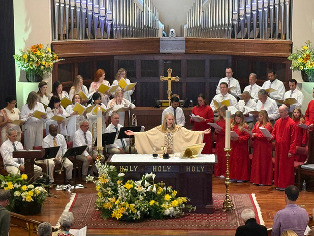 What makes St. James the Great? (Photo of our 2025 Easter Day service)